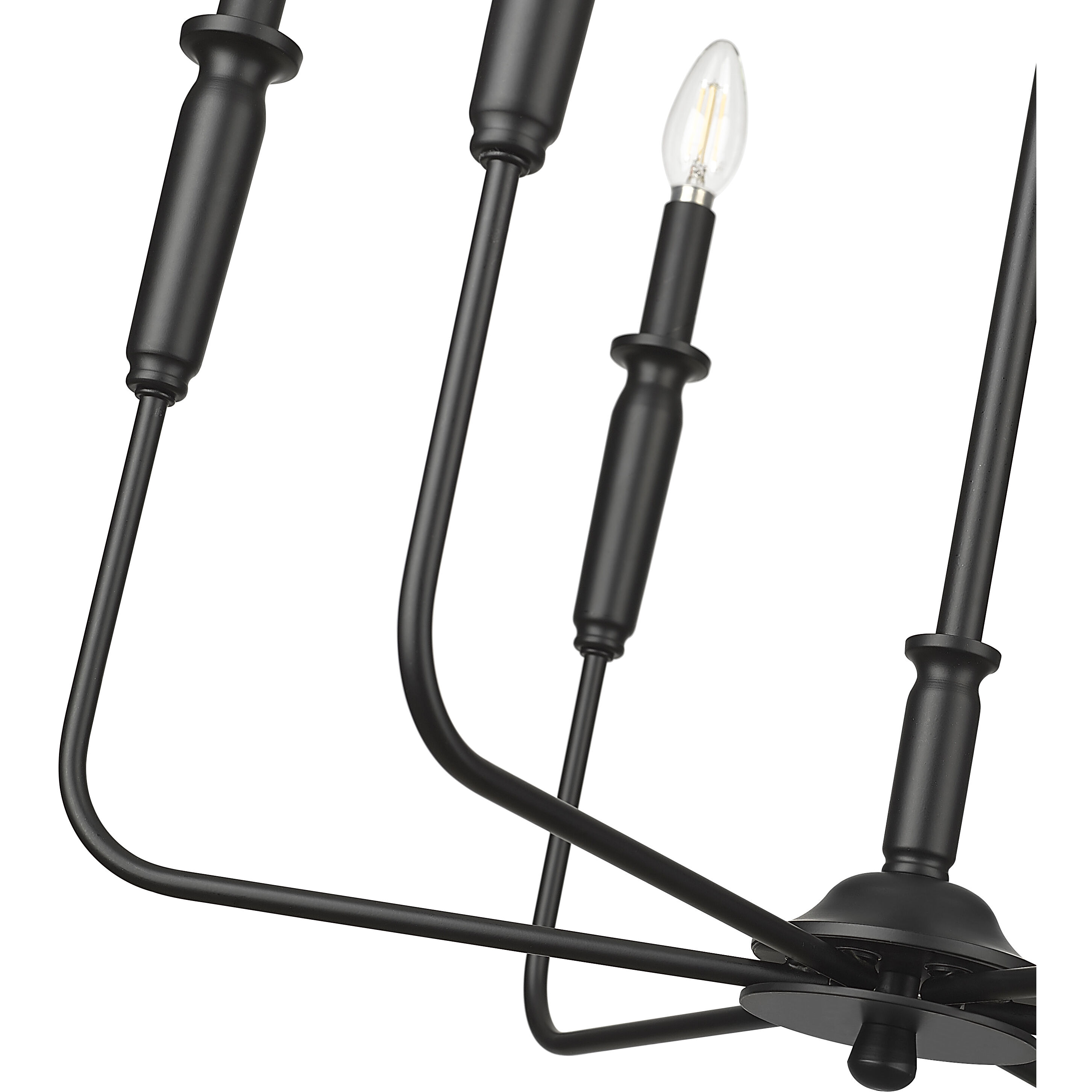 Savanne 6 Light 24.25 inch Matte Black Chandelier Ceiling Light